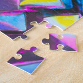 Holographic Neon Glow Aesthetic  ジグソーパズル (側面)