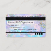 Holographic Opal Crystal爪、 ネイルTechクレジットカード 名刺 (裏面)