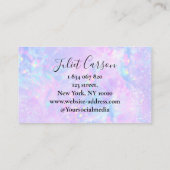 Holographic Opal Pink Business Card 名刺 (裏面)