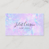  Holographic Opal Pink Business Card 名刺 (正面)