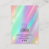 Holographic Pastel Bracelet Display Card | Jewelry 名刺 (裏面)
