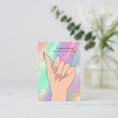 Holographic Pastel Bracelet Display Card | Jewelry 名刺 (スタンド正面)