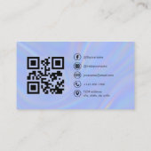 Holographic Photo with QR Code Social Media 名刺 (裏面)