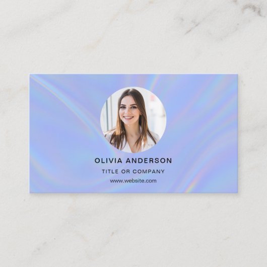 Holographic Photo with QR Code Social Media 名刺 (正面)