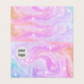 Holographic Pink &金ゴールド名刺  名刺 (外部フラット)