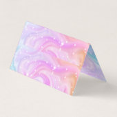 Holographic Pink &金ゴールド名刺  名刺 (裏面)