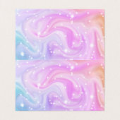 Holographic Pink &金ゴールド名刺  名刺 (内部フラット)