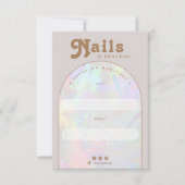 Holographic Press On Nail Packaging Display Card サンキューカード (正面)