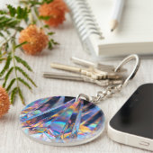 Holographic Prism Acrylic Keychain – Rainbow Light キーホルダー (正面右)