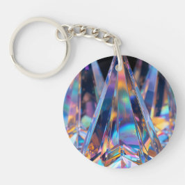 Holographic Prism Acrylic Keychain – Rainbow Light キーホルダー