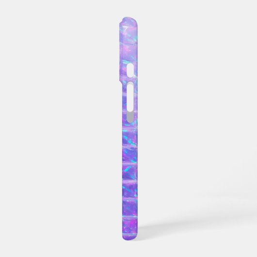 Holographic Purple Prism Texture iPhone 16ケース (左側面)
