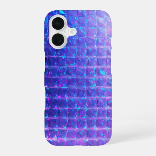 Holographic Purple Prism Texture iPhone 16ケース (裏面)