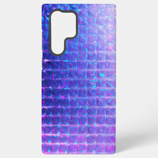 Holographic Purple Prism Texture Samsung Galaxy S22 Ultraケース