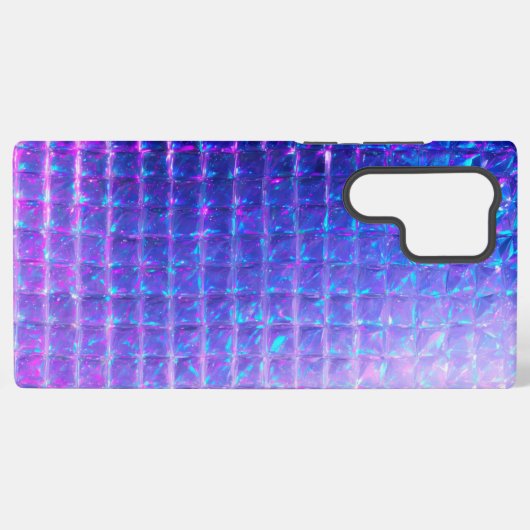 Holographic Purple Prism Texture Samsung Galaxyケース (裏面横)