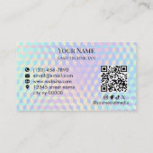 Holographic QR code Lash Technician 名刺 (裏面)