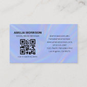 Holographic QR Code Minimalist Professional 名刺 (正面)
