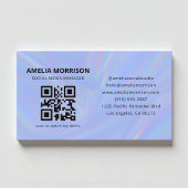 Holographic QR Code Minimalist Professional 名刺