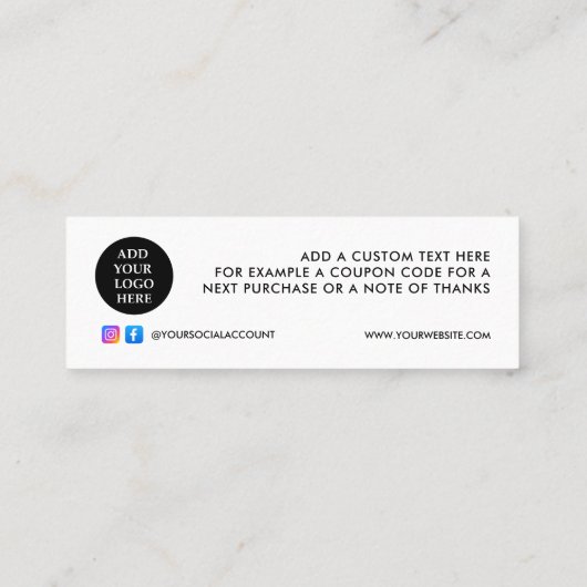 HOLOGRAPHIC RAINBOWご注文ありがとうございます スキニー名刺 (裏面)