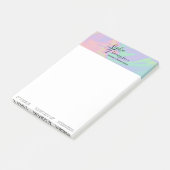 Holographic Rainbow Pastel Post-it®モダンノート ポストイット (アングル)