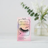 Holographic rainbow unicorn  Lash Tech QR Code 名刺 (スタンド正面)