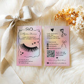 Holographic rainbow unicorn  Lash Tech QR Code 名刺