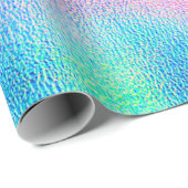 Holographic real texture in blue pink green colors ラッピングペーパー (ロールコーナー)
