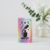 Holographic Retro Celestial Tarot Nail artist QR 名刺 (スタンド正面)