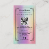 Holographic Retro Celestial Tarot Nail artist QR 名刺 (裏面)