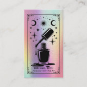 Holographic Retro Celestial Tarot Nail artist QR 名刺 (正面)