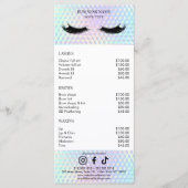 Holographic Salon Price List メニュー (正面)