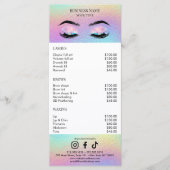 Holographic Salon Price List メニュー (正面)