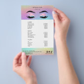 Holographic Salon Price List Menu チラシ (ハンドル)