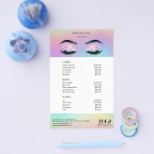 Holographic Salon Price List Menu チラシ (シングル)