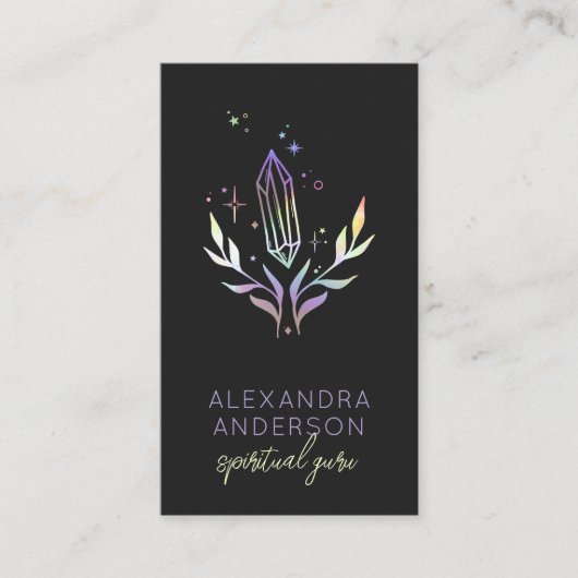 Holographic Spiritual Crystals Mystic Black 名刺 (正面)