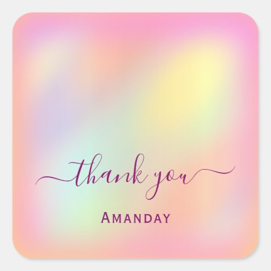 Holographic Sweetという名前をありがとう。16日 スクエアシール (正面)