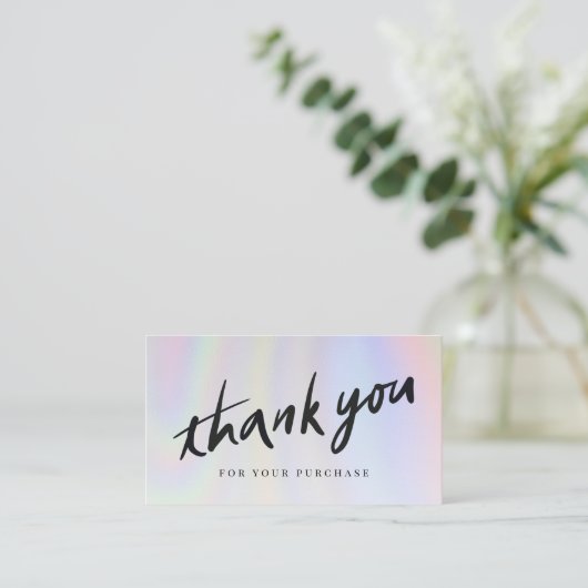 Holographic Thank You Business Card 名刺 (スタンド正面)