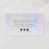 Holographic Thank You Business Card 名刺 (裏面)