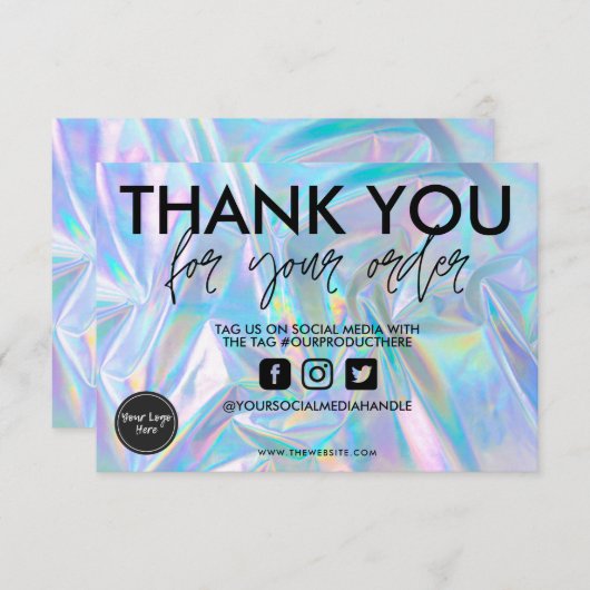 Holographic Thank you Media Insert (正面/裏面)