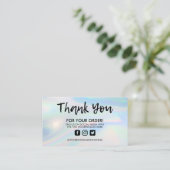 Holographic Thank You Media Insert 名刺 (スタンド正面)