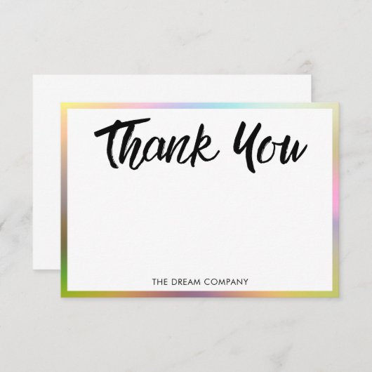 Holographic Thank you Message Media Insert (正面/裏面)