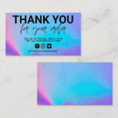Holographic Thank You Small Business Card（小規模企業向けの 名刺 (正面/裏面)