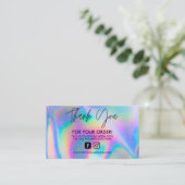 Holographic Thankyouトレンディーサロン名刺 名刺 (スタンド正面)