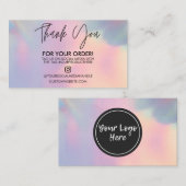 Holographic Thankyouトレンディーサロン名刺 名刺 (正面/裏面)