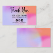 Holographic Thankyouトレンディーサロン名刺 名刺 (正面/裏面)