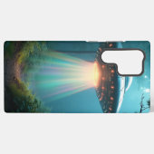 Holographic UFO Samsung Case – Forest Light Beam Galaxyケース (裏面横)