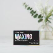 Holographic Waxing AfterCareカード 名刺 (スタンド正面)