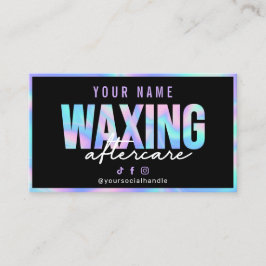 Holographic Waxing AfterCareカード 名刺