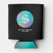 Holographic Wonderland | Monogram, name Black 缶クーラー (正面)