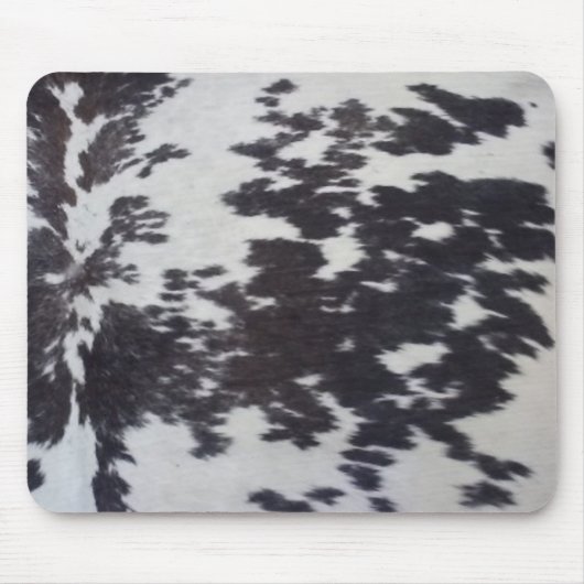 Holstein Cow Faux Leather Natural Hide マウスパッド (正面)