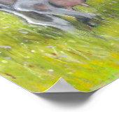 Holstein Dairy Cow in Pasture, Oil Pastel Painting ポスター (角)